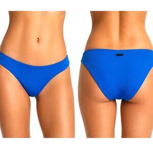 Vetchy Women's Blue Ribbed Laguna Bikini Bottom Size Medium
